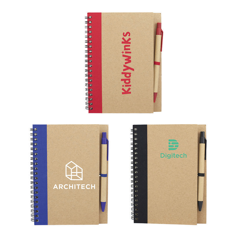 Eco Spiral Notebook with Pen A6