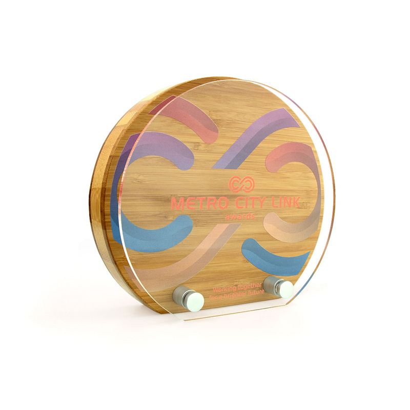 Medium Bamboo Sunrise Award with Acrylic Front