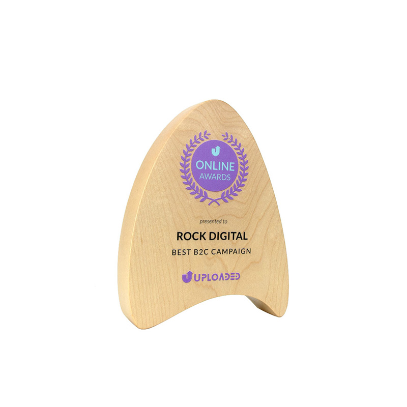 Round Real Wood Block Award