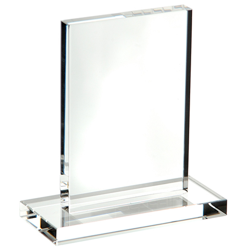 Small Optical Crystal Rectangular Trophy Block