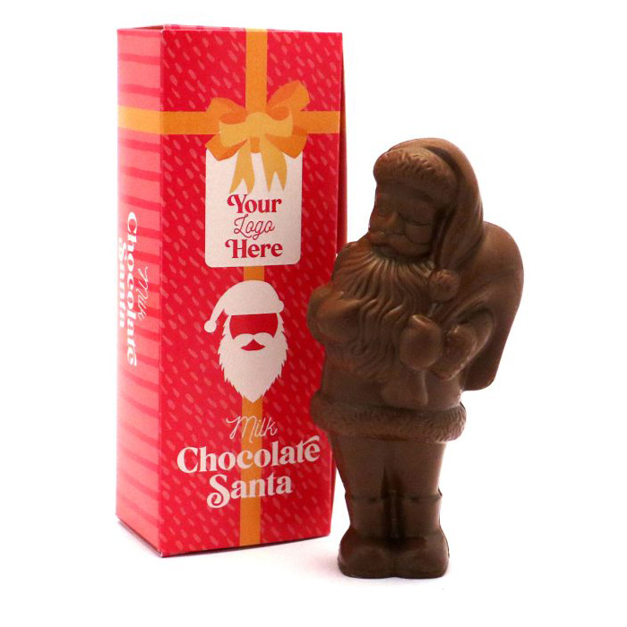 Winter Collection - Eco Flip Top Box - 41% Milk Chocolate Santa