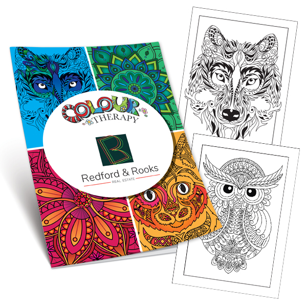 Grown Up Colouring Therapy Book A5 - 8 pages