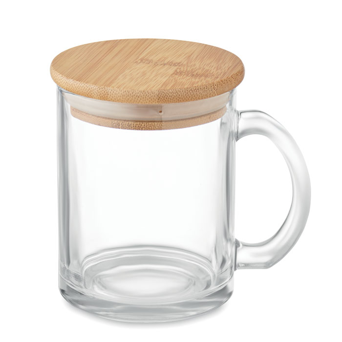 Celestial Recycled Glass Mug with Bamboo Lid