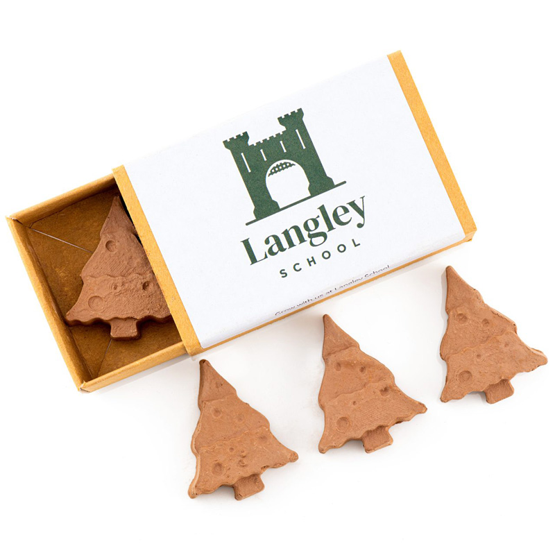 Christmas Tree-Shaped Festive Seed Bombs Box