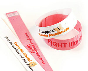 Seed paper event wristbands