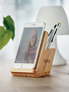 Bamboo Wireless Charging Stand 
