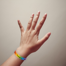 Rainbow Pride silicone wristband