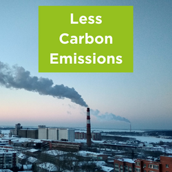 Carbon emissions are cut down 