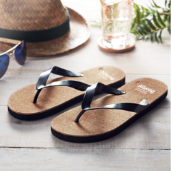 Branded flip flops