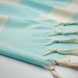 Blue recycled cotton and polyester Beach Towel 