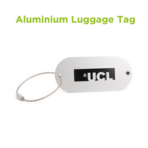 Branded aluminium luggage tag