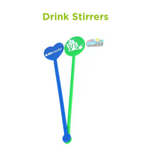 Recycled branded drink stirrers for corporate parties