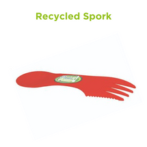 Recycled branded sporks to be used in lunch boxes