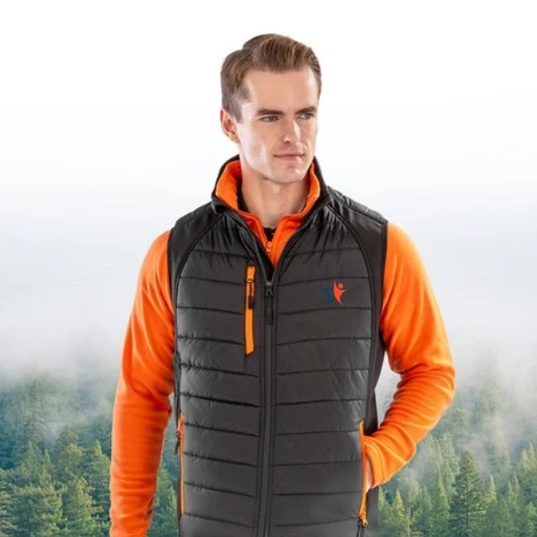 Result genuine recycled compass padded gilet