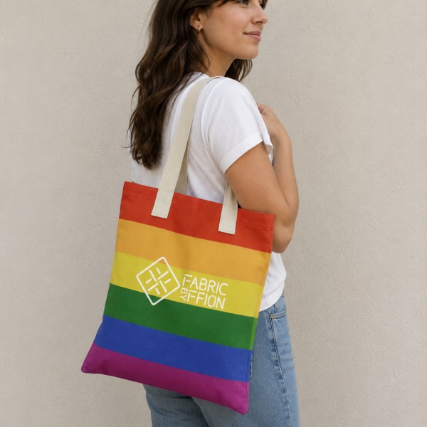 Sustainable Recycled Cotton Pride Tote Bag