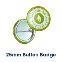 25 mm branded button badge