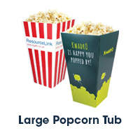 Large Branded Popcorn Tub 