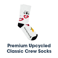 Premium Upcycled Branded Socks for Student Giveaways.