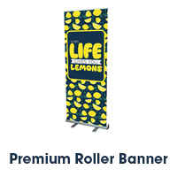 Branded roller banner for events.