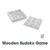 Branded Wooden White Sudoku Game