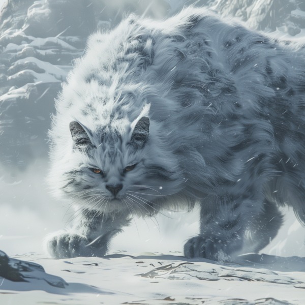 The Yule Cat, a giant cat from Icelandic folklore, said to roam during Christmas and eat those who don’t receive new clothes.