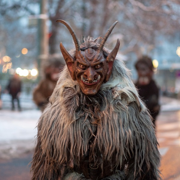 Krampus, the horned Christmas demon.
