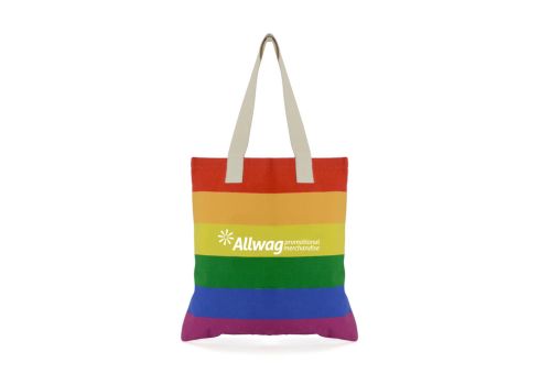 branded rainbow pride tote shopper bag
