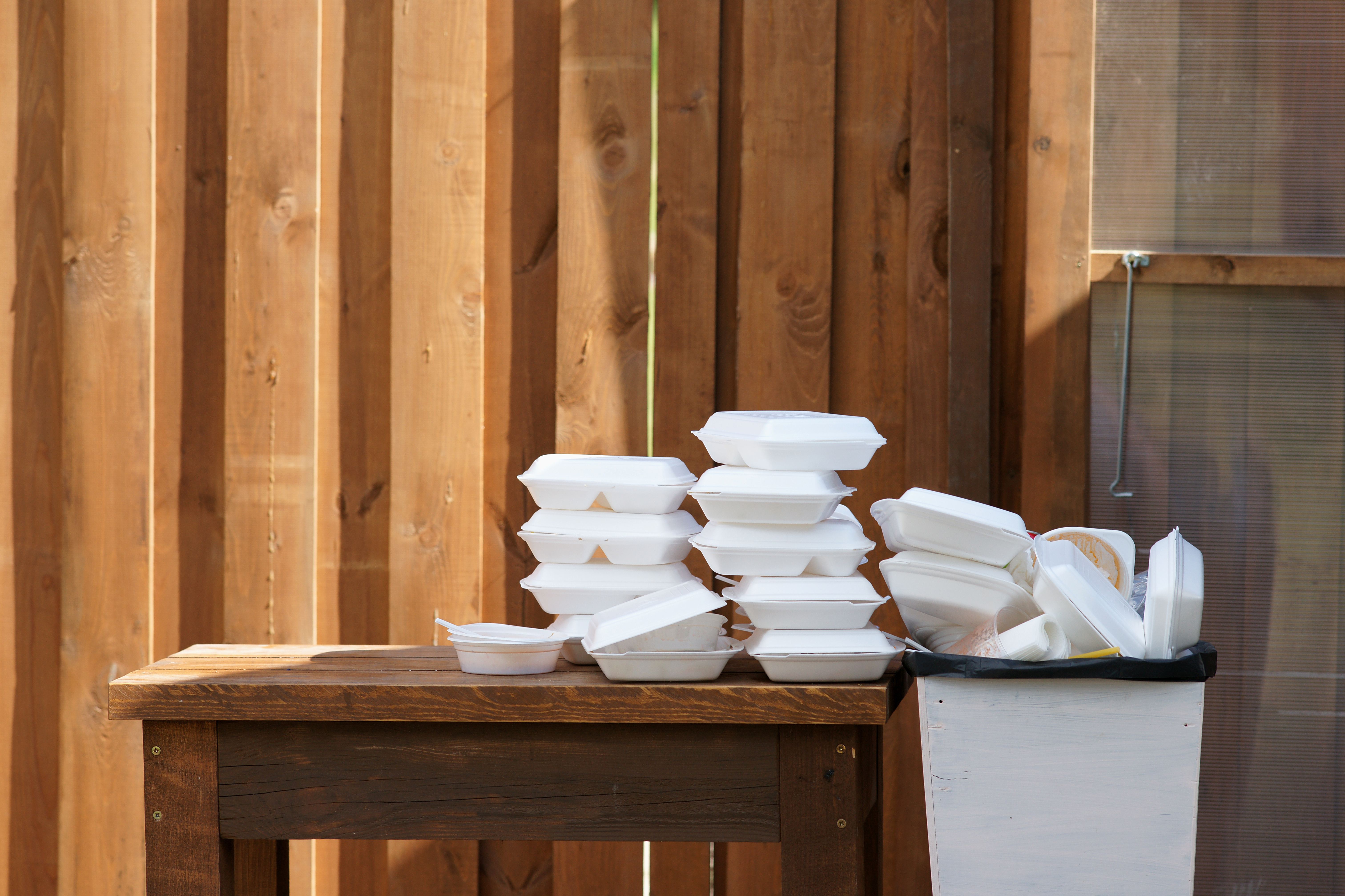 Polystyrene food containers