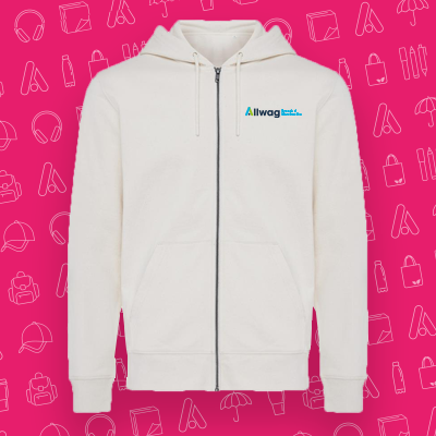 Branded recycled zipped hoodie 