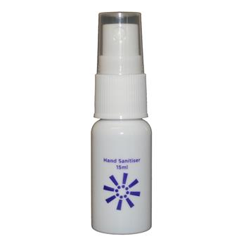 Hand Sanitiser - White Pump Spray 15ml