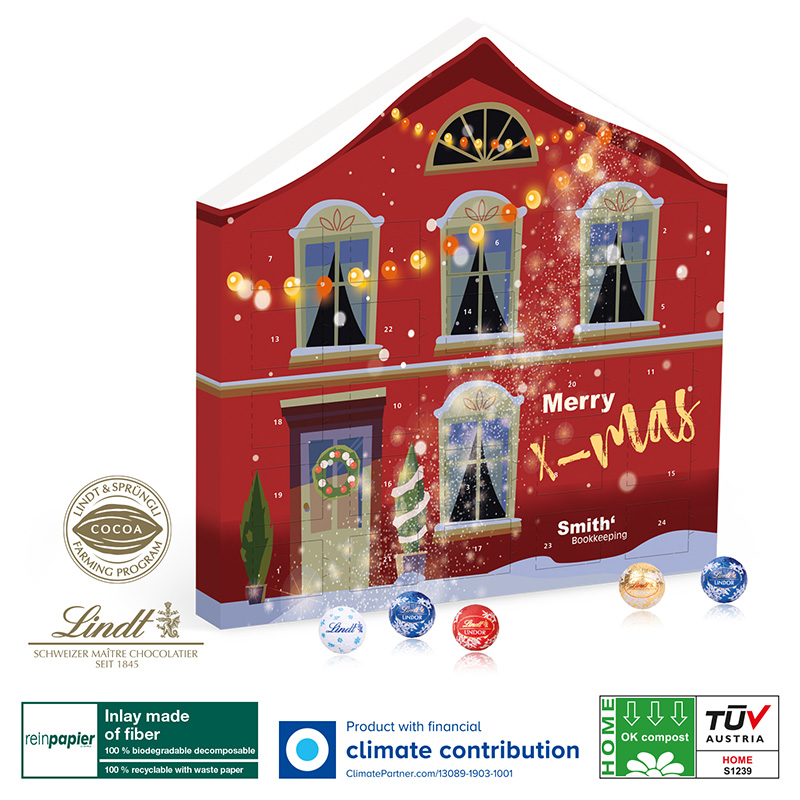 Lindt Personalised Lindt House Advent Calendar