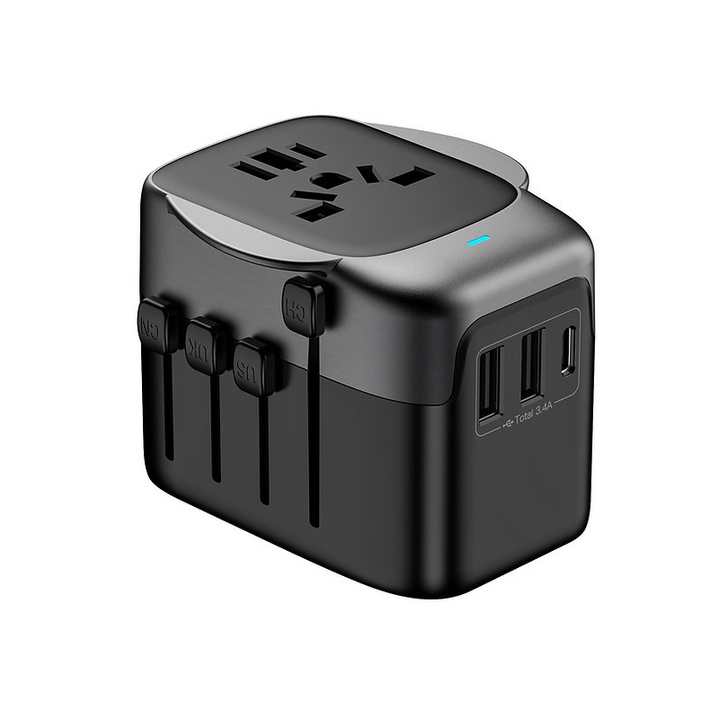 Recycled Plastic PowerPro Travel Adaptor