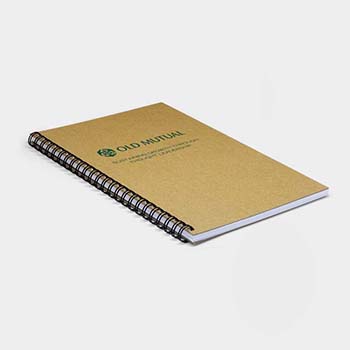 Green and Good Recycled A4 Natural Board Wire Bound Notebook