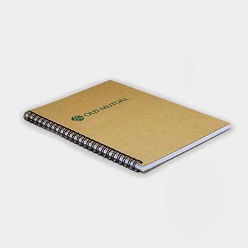 Green and Good A5 Wirebound Natural Board Notebook - Recycled
