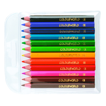 Colourworld Half Length Pencils 12 