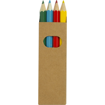 Colourworld Half Pencils Brown Box 4 