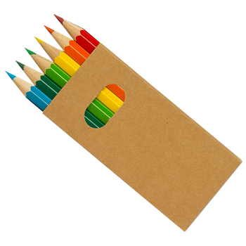 Colourworld Half Pencils Brown Box 6 