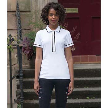 Skinnifit Ladies Contrast Piped Polo Shirt
