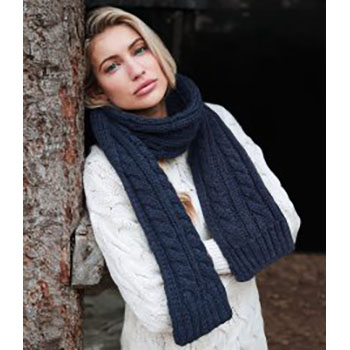 Beechfield Cable Knit Melange Scarf