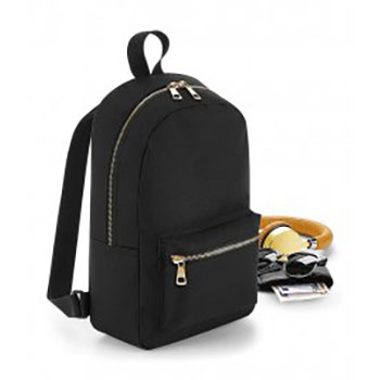 BagBase Metallic Zip Mini Backpack