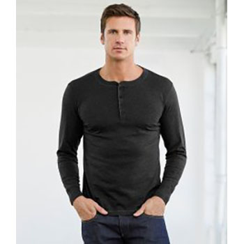 Canvas Long Sleeve Henley T-Shirt