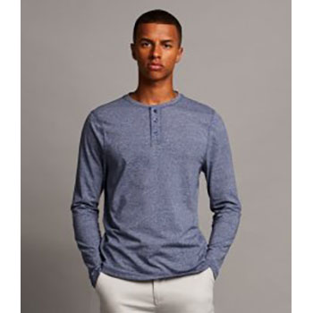 Front Row Washed Long Sleeve Henley T-Shirt