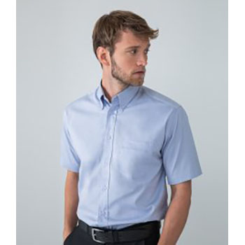 Henbury Short Sleeve Pinpoint Oxford Shirt