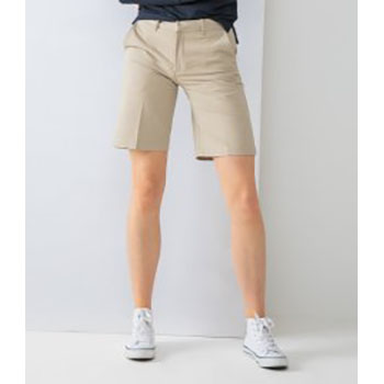 Henbury Ladies Flat Fronted Chino Shorts