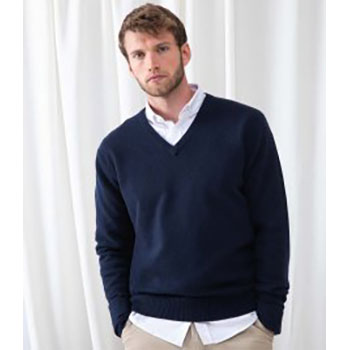 Henbury Lambswool V Neck Sweater