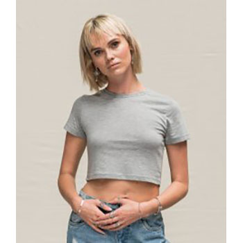 AWDis Girlie Tri-Blend Cropped T-Shirt