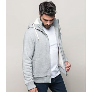 Kariban Vintage Sherpa Lined Hooded Sweatshirt