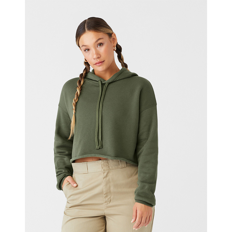 Women's Cropped Fleece Hoodie