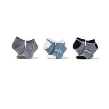 Spiro 3 Pack Mixed Stripe Sneaker Socks