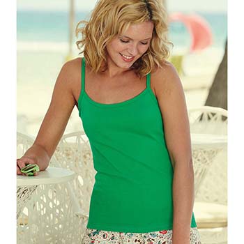 Fruit of the Loom Lady Fit Rib Strap Vest
